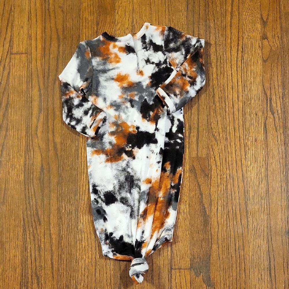 Cozy Black and Orange Knotted Sleep Sack Pajamas